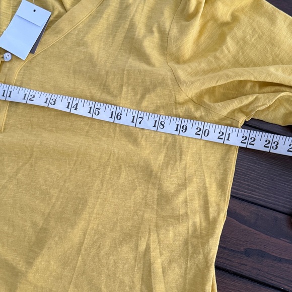 J. Jill Mustard Yellow Long Sleeve Top NWT Women’s size-L - Picture 7 of 10